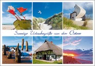 Postkarte Sonnige Urlaubsgrüße 