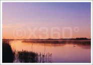 Postkarte Abendstimmung am See 