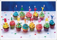 Postkarte Happy Birthday Cupcake 