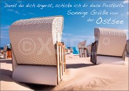 Postkarte Sonnige Grüße von der Ostsee 