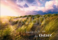 Postkarte Sonnige Grüße von der Ostsee Düne 