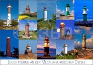 Postkarte Leuchttürme an der Ostsee 