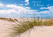 Postkarte Dünengras Grüße von der Ostsee 