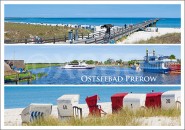 Postkarte Ostseebad Prerow 3 Panoramen 