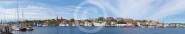 Panoramapostkarte Flensburg Skyline 