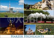 Postkarte Harzer Highlights 