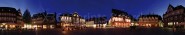 Panoramapostkarte Goslar Marktplatz Abend 