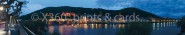 Panoramapostkarte Heidelberg abendliche Stadtsilhouette 