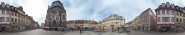 Panoramapostkarte Heidelberg Marktplatz 