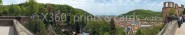 Panoramapostkarte Heidelberg Blick vom Schloss 