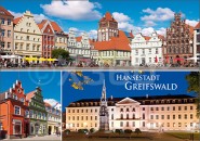 Postkarte Hansestadt Greifswald Mischarte 