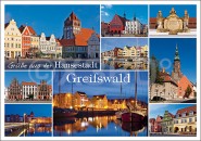 Postkarte Grüße aus der Hansestadt Greifswald 