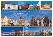 Postkarte Universitäts und Hansestadt Greifswald 