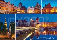 Postkarte Greifswald Abendlicht 