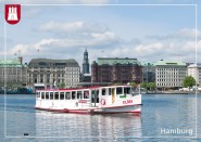 Postkarte Alsterdampfer auf der Binnenalster 