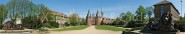 Panoramapostkarte Lübeck Holstentor 