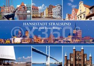 Postkarte Stralsund Tor zur Insel Rügen 