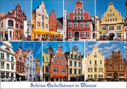 Postkarte Schöne Giebelhäuser in Wismar 