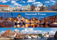 Postkarte Wismar Panoramen 