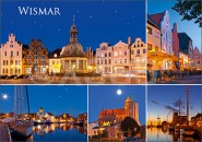 Postkarte Wismar Abendlicht 