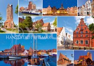 Postkarte Hansestadt Wismar Mischkarte 