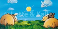 XL-Postkarte Lotte & Kalle Schafe in der Sonne 