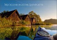 3D-Postkarte Seenplatte mit Kanu 