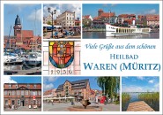 Postkarte Viele Grüße aus dem schönen Heilbad Waren 