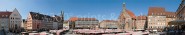 Panoramapostkarte Nürnberg Hauptmarkt 