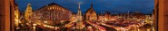 Panoramapostkarte Nürnberg Christkindlesmarkt 