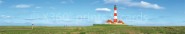 Panoramapostkarte Leuchtturm Westerhever 