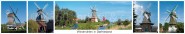 Panoramapostkarte Ostfriesland Windmühlen 