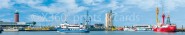 Panoramapostkarte Cuxhaven Hafenpanorama 