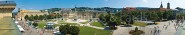 Panoramapostkarte Stuttgart Schlossplatz vom Königsbau 