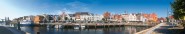Panoramapostkarte Husum Hafen 2 