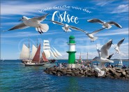 3D-Postkarte Warnemünde 
