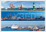 Postkarte Warnemünde (3 Panoramen) 