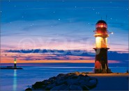 Postkarte Warnemünde Leuchtturm 