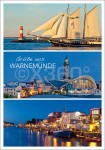 Postkarte Grüße aus Warnemünde 