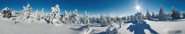 Panoramapostkarte Winterlandschaft 