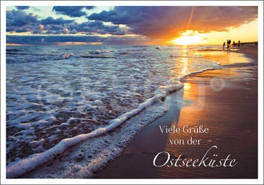 Postkarte Viele Grüße von der Ostseeküste 