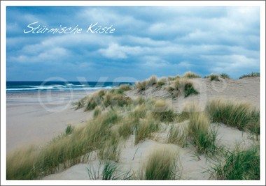 Postkarte Stürmische Küste 