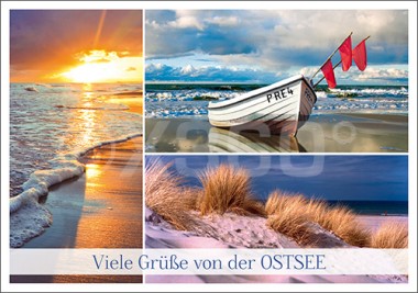 Postkarte Viele Grüße von der Ostsee 