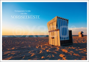 Postkarte Entspannte Grüße von der Nordsee 