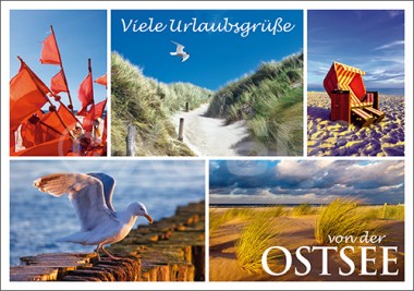 Postkarte Urlaubsgrüße von der Ostsee 