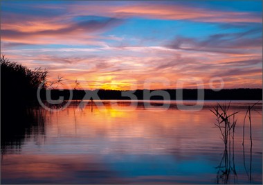 Postkarte Stimmung am See 