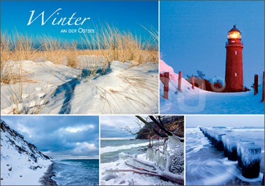 Postkarte Winter an der Ostsee 