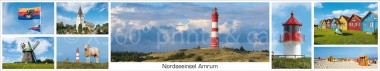 Panoramapostkarte Amrum allgemein 