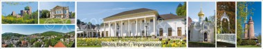 Panoramapostkarte Baden-Baden Impressionen 