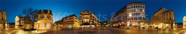 Panoramapostkarte Baden-Baden Leopoldsplatz 